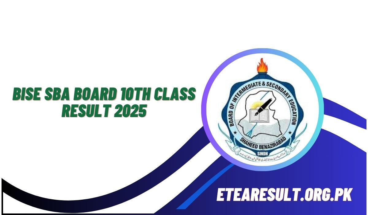 BISE SBA Board 10th Class Result 2025 Gazette by Roll No